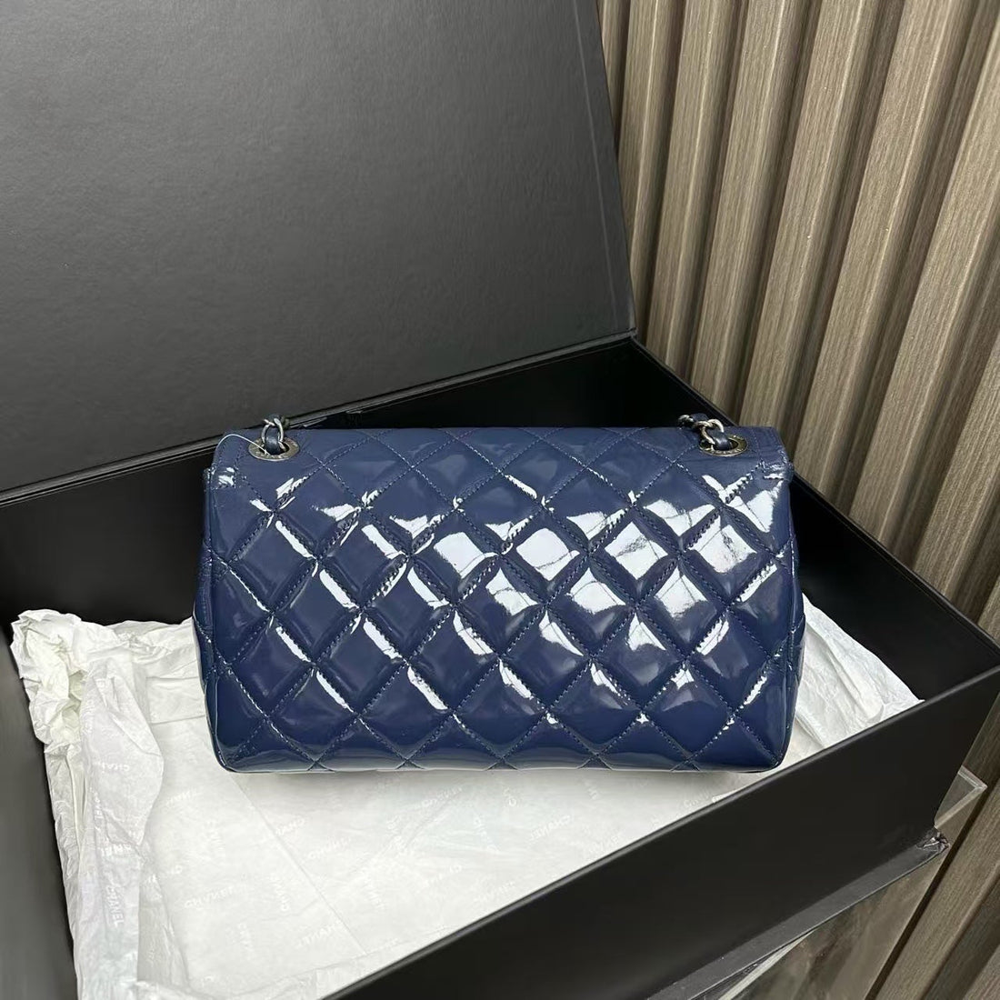 Chanel Classic Flap Blue  Leather Shoulder Bag