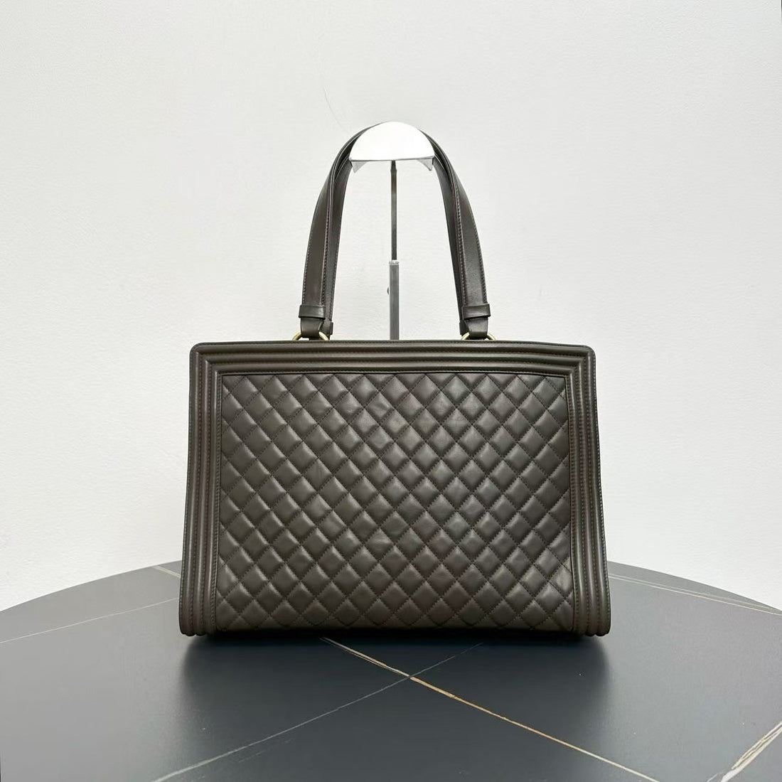 Chanel LeBoy Tote Bag in Black Leather -  Chanel Designer Tote