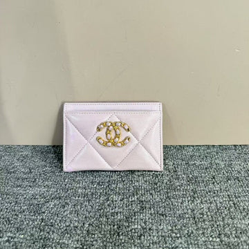 Chanel Quilted Pink Leather Cardholder