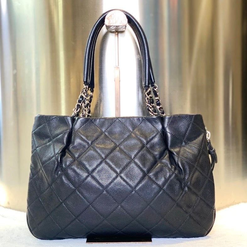 Chanel GST Black Quilted Leather Tote Bag 2315