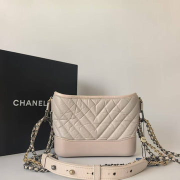 Chanel Gabrielle Bag Quilted Beige Crossbody
