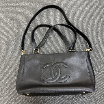 Chanel Double C Black 2way Shoulder Bag