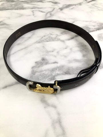 CELINE Horse Carriage Leather Belt Brown New 1:1 tcpt23