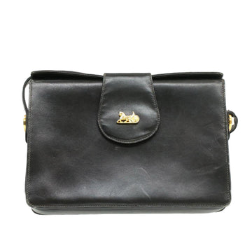 Celine Horse Carriage Shoulder Bag Black Leather  rd764