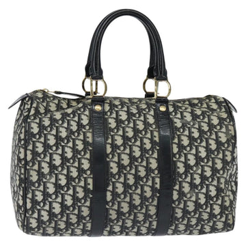 Christian Dior Vintage Trotter Boston Bag Diorissimo Canvas Black Canvas Handbag ()