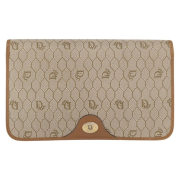 Christian Dior Vintage Honeycomb Chain Canvas Beige Canvas Shoulder Bag Bag ()