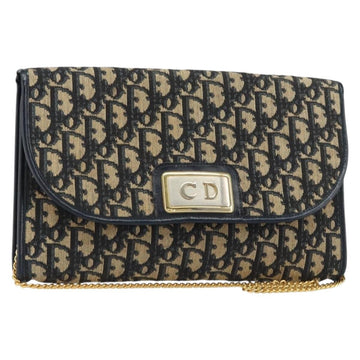 Christian Dior Vintage Cd Chain Flap Shoulder Bag Diorissimo Canvas Navy Canvas Shoulder Bag Bag ()