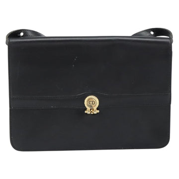 Christian Dior Vintage Shoulder Bag Leather Black Leather Shoulder Bag Bag ()