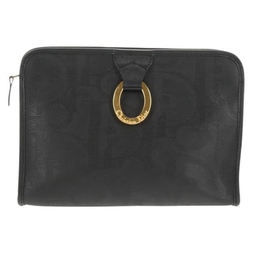 Christian Dior Vintage Trotter Pouch Diorissimo Canvas Black Pvc Clutche & Pouche Bag ()