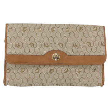 Christian Dior Vintage Honeycomb Chain Canvas Beige Canvas Shoulder Bag Bag ()