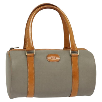 Christian Dior Vintage Cd Handbag Canvas Gray Canvas Handbag ()