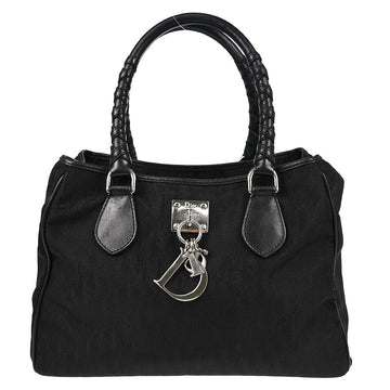 Christian Dior Lovely Tote Diorissimo Canvas Black Canvas Tote Bag Bag ()