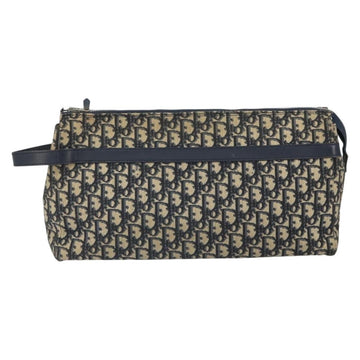 Christian Dior Vintage Zip Pochette Trotter Canvas Navy Canvas Clutche & Pouche Bag ()