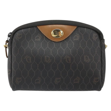 Christian Dior Vintage Honeycomb Chain Canvas Black Canvas Shoulder Bag Bag ()