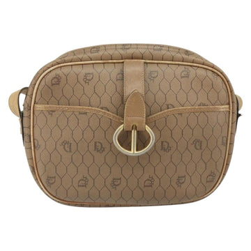 Christian Dior Vintage Honeycomb Shoulder Bag Canvas And Leather Beige Canvas Shoulder Bag Bag ()
