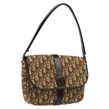 Christian Dior Vintage Cd Flap Shoulder Bag Canvas Brown Canvas Shoulder Bag Bag ()
