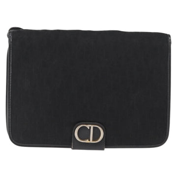 Christian Dior Vintage Cd Trotter Shoulder Bag Canvas Black Canvas Shoulder Bag Bag ()