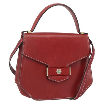 Christian Dior Vintage Handbag Leather Red Leather Handbag ()