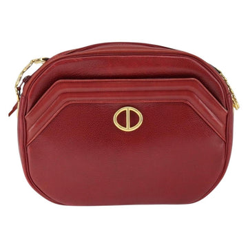 Christian Dior Vintage Shoulder Bag Leather Red Leather Shoulder Bag Bag ()