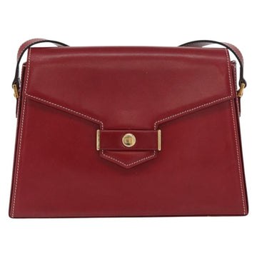 Christian Dior Vintage Cd Logo Shoulder Bag Leather Red Leather Shoulder Bag Bag ()