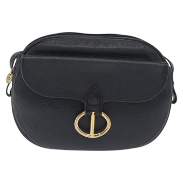 Christian Dior Vintage Shoulder Bag Leather Navy Leather Shoulder Bag Bag ()