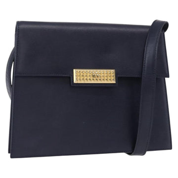 Christian Dior Vintage Cd Flap Shoulder Bag Leather Navy Leather Shoulder Bag Bag ()