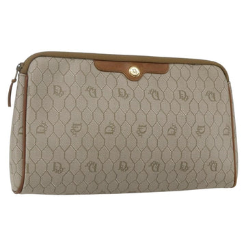 Christian Dior Vintage Honeycomb Clutch Canvas Beige Canvas Clutche & Pouche Bag ()