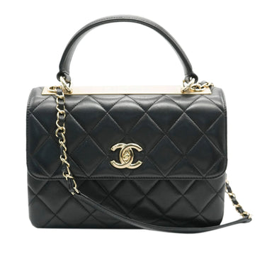 Top Quality Chanel Black Quilted Lambskin Small Trendy CC Dual Handle New Bag