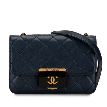Top Quality Chanel Lambskin Coco Mark Matelasse Shoulder Bag
