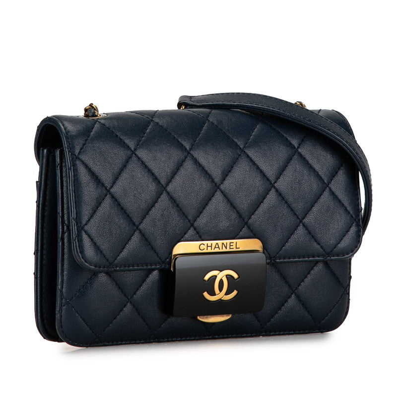 Top Quality Chanel Lambskin Coco Mark Matelasse Shoulder Bag
