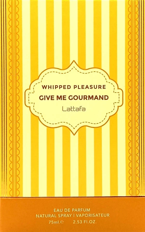 Lattafa Unisex Give Me Gourmand Whipped Pleasure EDP Spray 2.53 oz 75ml Perfume