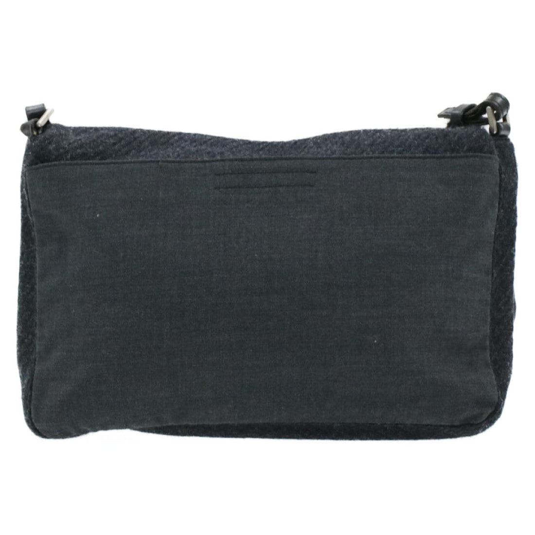 PRADA Suede Shoulder Bag Black Auth yk115