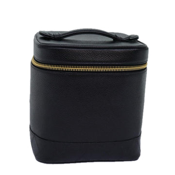 Top Quality Chanel Bicolole Vanity Cosmetic Pouch Caviar Skin Black CC Auth yk12738