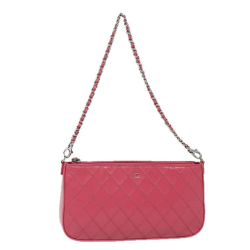 Top Quality Chanel Bicolore Chain Accessory Pouch Lamb Skin Pink CC Auth yk13496A