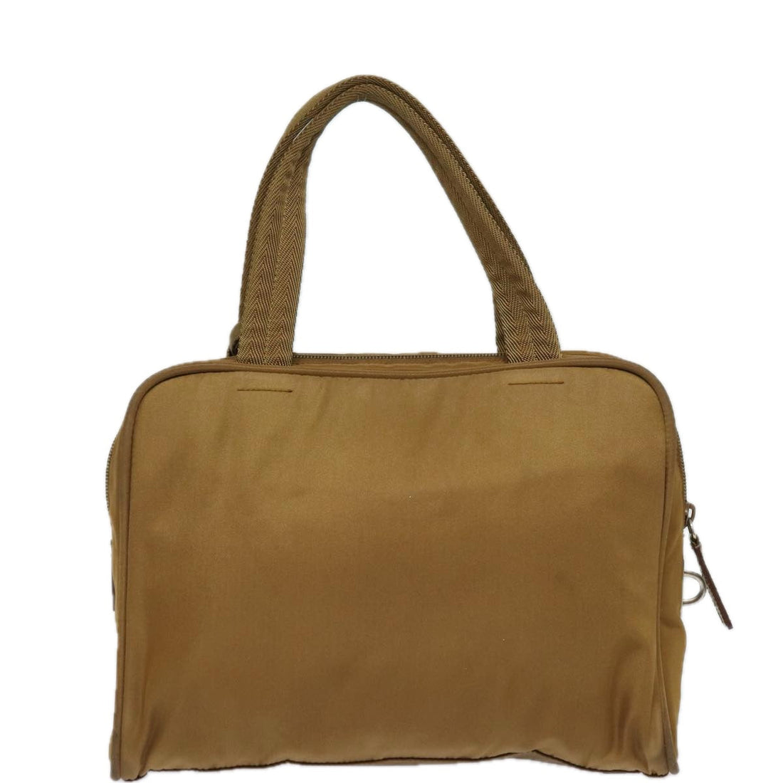 PRADA Hand Bag Nylon Brown Auth yk13600