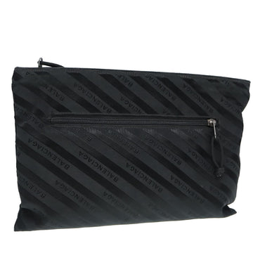 Balenciaga Explorer Clutch Bag Canvas Black 459745 Auth yk14342