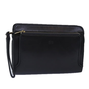 Balenciaga Clutch Bag Leather Black Gold Auth yk14401