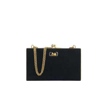 CELINE Horse Carriage Chain Shoulder bag Hobobag Black New 1:1 a875h8